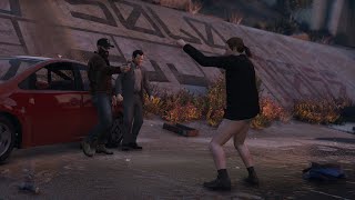 Trevor Bullying Lazlow GTA 5 [upl. by Elleinwad]