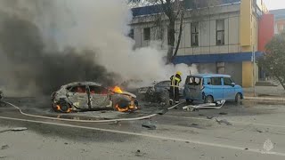 Aftermath of fatal shelling in Russian city of Belgorod  AFP [upl. by Whitebook]