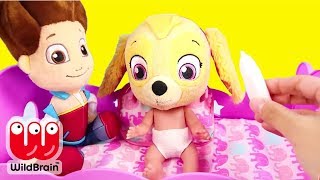 Paw Patrol Skye and Chase play Don’t Wake Granny Challenge  Ellie Sparkles Toys and Dolls [upl. by Neelhsa]