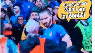 steward confuses bonucci for a fan and tries to block him [upl. by Ajani447]