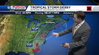 Video Tropical Storm Debbys impact in the Northeast 8624 [upl. by Mayap451]