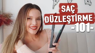 PÜRÜZSÜZ DÜZ SAÇLARIN SIRRI  SAÇ DÜZLEŞTİRME 🌺 [upl. by Cristin148]