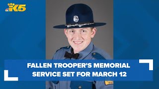 Memorial service for WSP Trooper Chris Gadd planned for March 12 [upl. by Nims92]