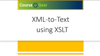 XMLtoText Using XSLT [upl. by Ellesij]