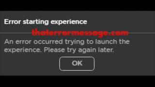 Error starting experience Roblox [upl. by Tiraj]