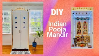 DIY Pooja Mandir USA  IKEA Wardrobe  Budget Friendly Project  Minimalist [upl. by Yehudit]