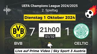 CHAMPIONS LEAGUE  BVB vs Celtic live auf Prime Video  Sky Sport 3 Austria  01102024 um 21 Uhr [upl. by Hobey]