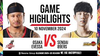 Osaka Evessa vs Sendai 89Ers  Game Highlights [upl. by Bancroft]