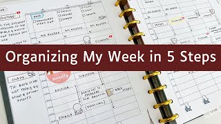 5 Steps to Planning My Week In My Hourly Planner [upl. by Mahau]