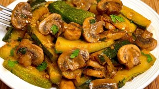 Unglaublich wie lecker Diese Zucchini mit Pilzen sind besser als Fleisch Einfach und schnell [upl. by Ardnajela]