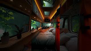 Camper Van whitenoise lofi rain alone sleep camping aesthetic interiordesign relax mood [upl. by Sirotek]