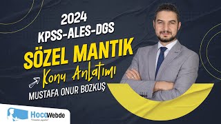 1 KPSSALESDGS MUSTAFA ONUR BOZKUŞ SÖZEL MANTIK  GİRİŞ [upl. by Reede878]