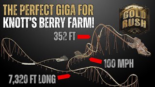 Gold Rush  New Record Breaking Giga Coaster Concept For Knotts Berry Farm [upl. by Wenona]