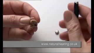 Replacing a battery CIC hearing aid [upl. by Barker]