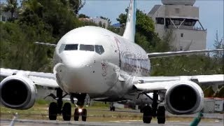 Caribbean Airlines Boeing 737800 HD Takeoff StMarteen [upl. by Eimmas923]