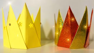 Comment faire une couronne pour la galette des rois 👸🤴How to make paper crown 👑 easy paper DIY [upl. by Langille735]