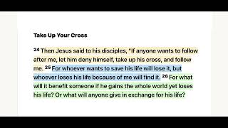 Take Up Your Cross matthew 162428 bible bibleverse biblepassage jesus god [upl. by Homer]