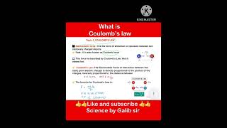 what is Coulomb’s law physics ncertphysics shortvideo [upl. by Haramat]