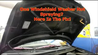 How To Repair One Windshield Washer Nozzle Not Working [upl. by Llenrub]