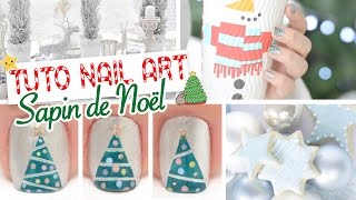 Nail art très facile ♡ Sapins au scotch [upl. by Nwadrebma]