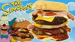 La BURGER 🍔 TAPA ARTERIAS de LOS SIMPSONS🔥Si se llama así es por algo😏 [upl. by Edwine]