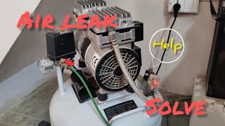 Repair of Air Leak from Dental Compressor  May Help You Someday  Small Mechanical Problem Solve [upl. by Pollard]