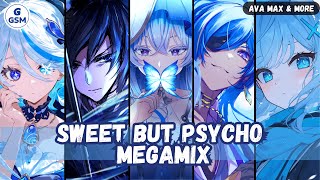 Nightcore  Sweet But Psycho Megamix Switching Vocals  Lyrics [upl. by Eliades833]