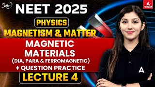 Magnetic Materials Dia Para Ferromagnetic Materials Question Practice NEET 2025 Magnetism ampMatter [upl. by Kaule58]