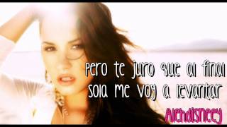 Demi Lovato  Rascacielos Skyscraper spanish version  Letra Lyrics [upl. by Belldame]