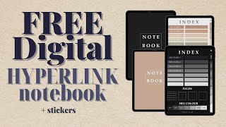 Free Hyperlink Digital Notebook  Stickers ✨ GoodNotes 5 📖  Digital Planning Made Easy [upl. by Eneirda]