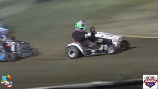 Lawnmower Racing at Perris Raceway  1st Heat [upl. by Pompea]