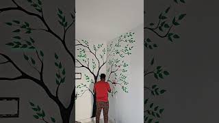 Wall design Wall painting in home decor highlight texture reels trending videos art shorts [upl. by Negem]