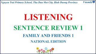 LISTENING  SENTENCE REVIEW 1  Family and Friends 1 National Edition [upl. by Karoline]