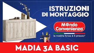 Istruzioni di montaggio Madia 3A Basic  MONDO CONVENIENZA [upl. by Laeno]