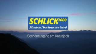 Sonnenaufgang am Kreuzjoch  Schlick 2000 im Stubaital [upl. by Bahr]