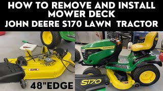 How to remove mower deck John Deere S170 [upl. by Yran]