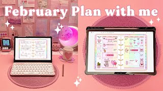 February Digital Plan With Me  Digital Planning  Penly Android App ✨ [upl. by Niwle]