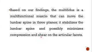 Role of multifidus muscle in the treatment of low back pain [upl. by Eceinart]