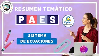 Sistema de ecuaciones en la PAES de Competencia Matemática  Eje Álgebra y Funciones [upl. by Obara181]