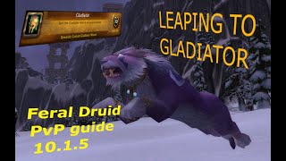 1015 Feral Druid PvP Guide  5 QUICK TIPS to GLADIATOR [upl. by Winfrid]