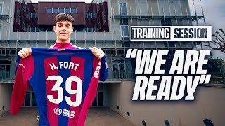 BEHIND THE SCENES OF HÉCTOR FORTS HOME DEBUT  FC Barcelona Training 🔵🔴 [upl. by Yanaj]