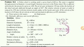 Numericals on Pelton Turbine Part3 [upl. by Lemor]