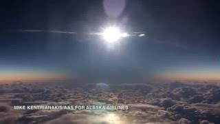 Solar Eclipse  Incredible Footage From Flight [upl. by Adamsen]