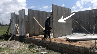 Watch How Precast Concrete Wall Panels are Installed for a House [upl. by Missie]