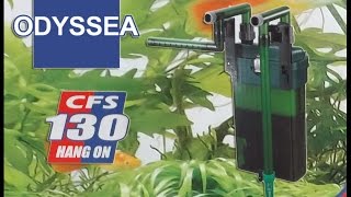 Odyssea CFS 130 Hang on Filter Planted Tank Aquascape [upl. by Aicertal]