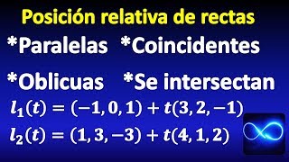 81 Posición relativa de dos rectas en el espacio [upl. by Bergmans273]