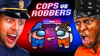 SIDEMEN AMONG US COPS VS ROBBERS ROLES [upl. by Yaja]