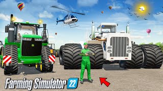 WORLDS Biggest BIG BUD amp JOHN DEERE TRACTORS In FS22  FS22  TIMELAPSE [upl. by Templer]