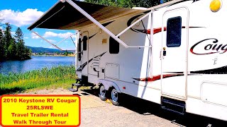 LittleRVrentalscom 2010 Keystone RV Cougar 25RLSWE Travel Trailer Rental Walk Through Tour [upl. by Bibbie]