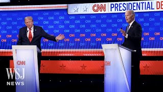 Watch Biden Trump Spar in First 2024 Presidential Debate  WSJ News [upl. by Tavey318]